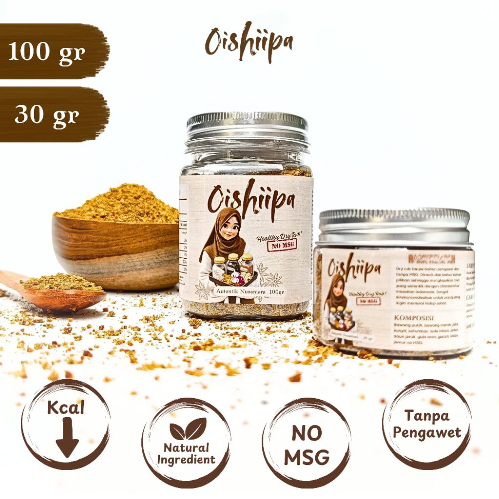 

DRY RUB HEATHY DRY RUB BUMBU MARINASI NON MSG BUMBU DIET RENDAH KALORI 100gr 30gr