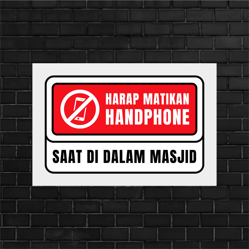 

Stiker Sign Mushola Masjid Matikan Handphone HP 4pcs