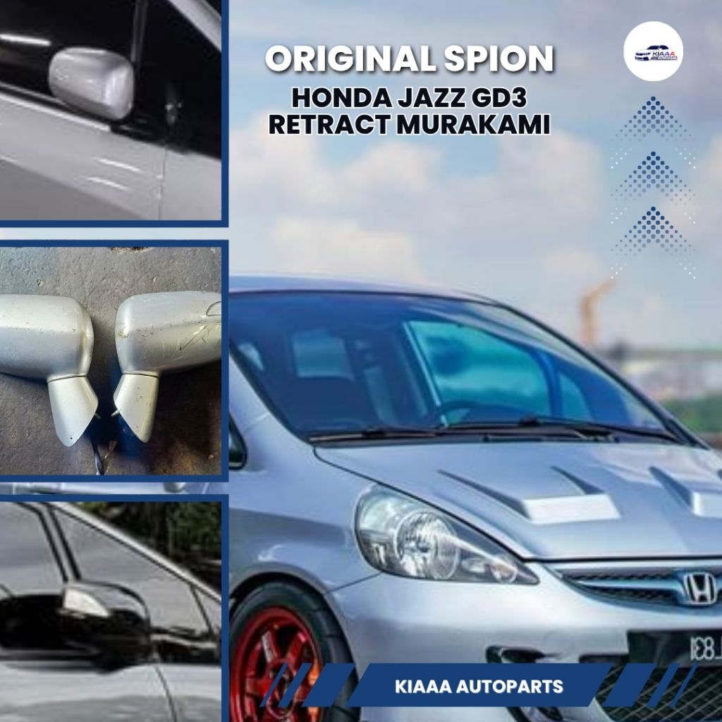 Original Murakami Spion Retract Honda Jazz GD3 Japan + Switch