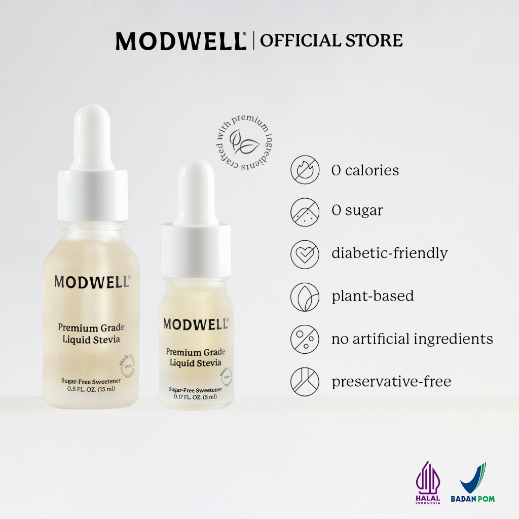 

Modwell Premium Liquid Stevia BUNDLE (15ml + 5ml)