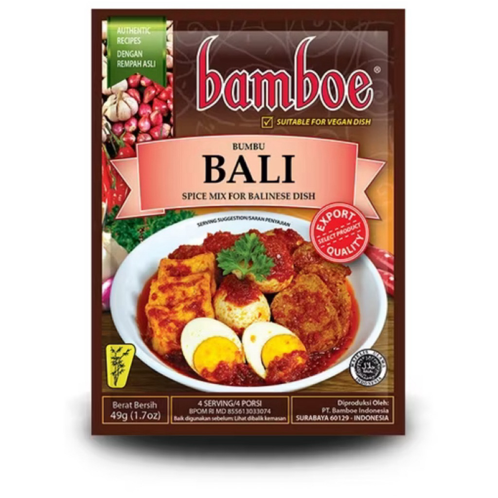 

Bamboe Bumbu Bali 49g – Bumbu Merah Pedas Manis Khas Bali, Praktis & Lezat!