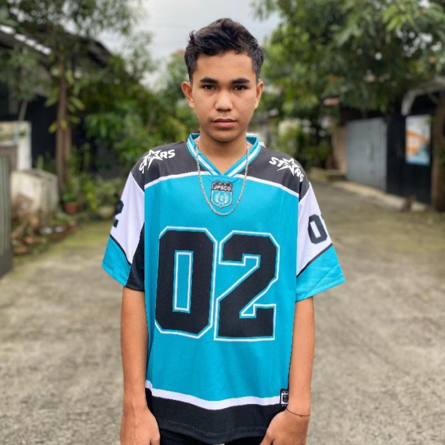 jersey Streetwear number 02 biru tosca | kaos unisex Premium | jersey vintage | oversize