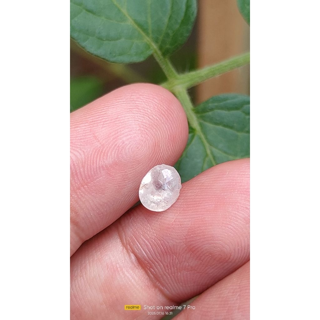 Natural batu yakut putih/white sapphire srilangka 1.20cts