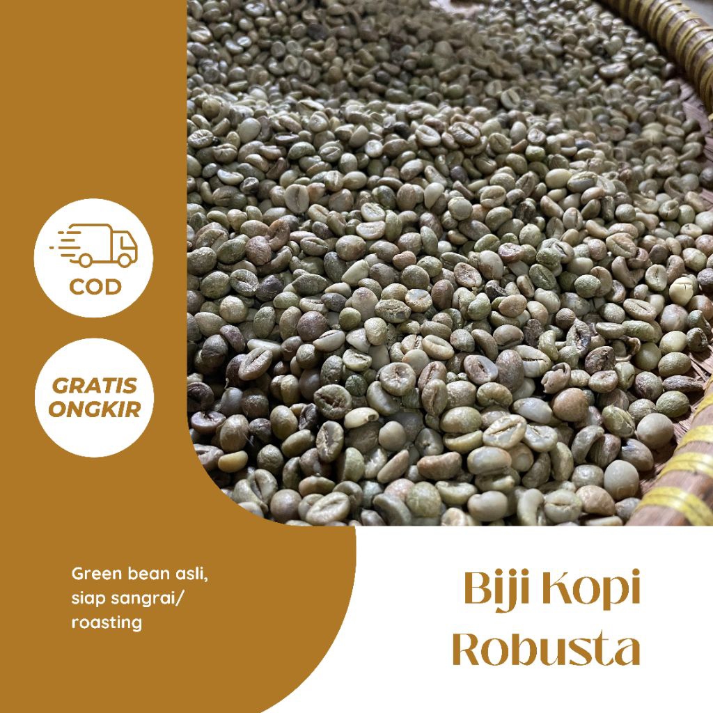 

Green Bean Robusta 1 Kg | Biji Kopi Mentah untuk Roasting & UMKM | Fresh langsung dari petani