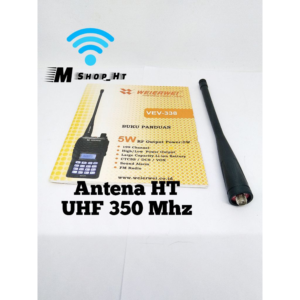 Antena HT Weierwei singel band Vhf UHF 350 UHF 400 SMA female original