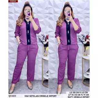 SETELAN CRINKLE PANJANG IMPORT ALULA SET CRINKLE