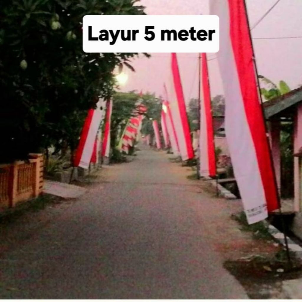 LAYUR Umbul-umbul Bendera kain 5 METER
