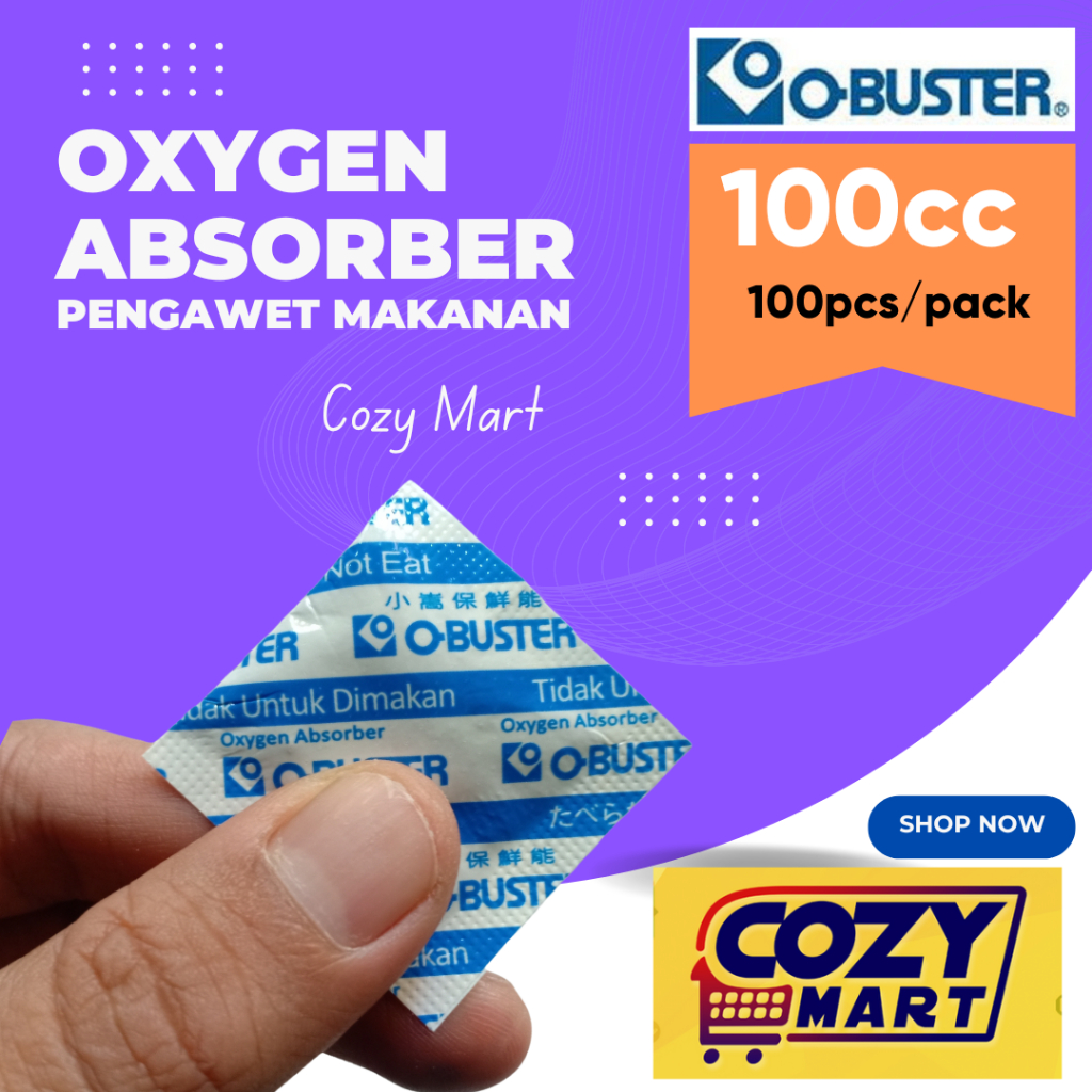 

O Buster 100cc Penyerap Oksigen Pengawet Makanan OBuster Oxygen Absorber Food Grade