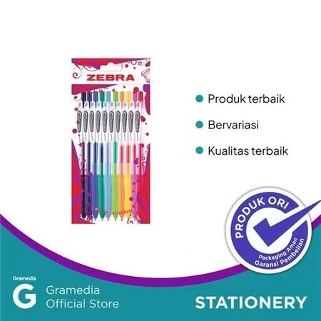 

Gramedia Karawaci - ZEBRA KOKORO GEL 05 MIX SET 10 PCS