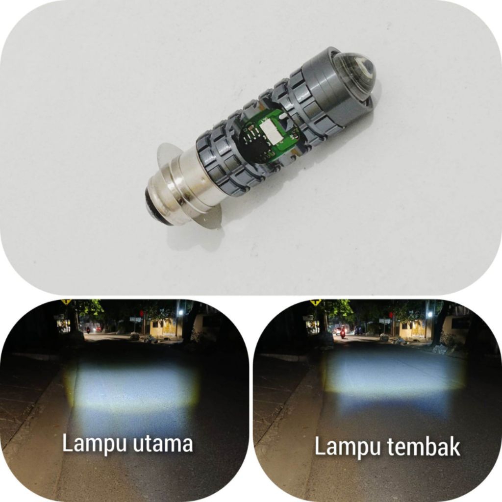 lampu led h6 depan motor matic bebek 12volt ac dc laser D2