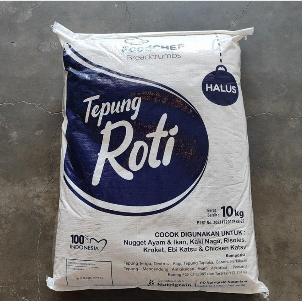 

Tepung Roti Halus Mix Breadcrumbs Foodchef 10kg Karung