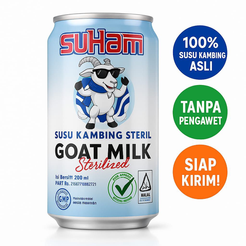 

SuKam Susu Kambing Etawa Cair Steril 189ml – BPOM, Halal, Kaya Nutrisi, Siap Minum!