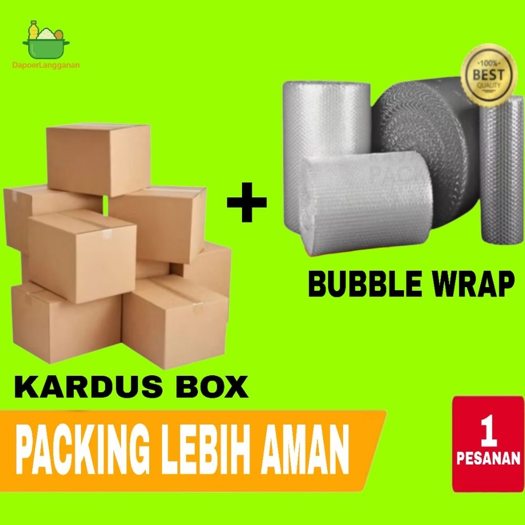 

Packing Aman Tambahan Bubble Wrap Kardus Ekstra