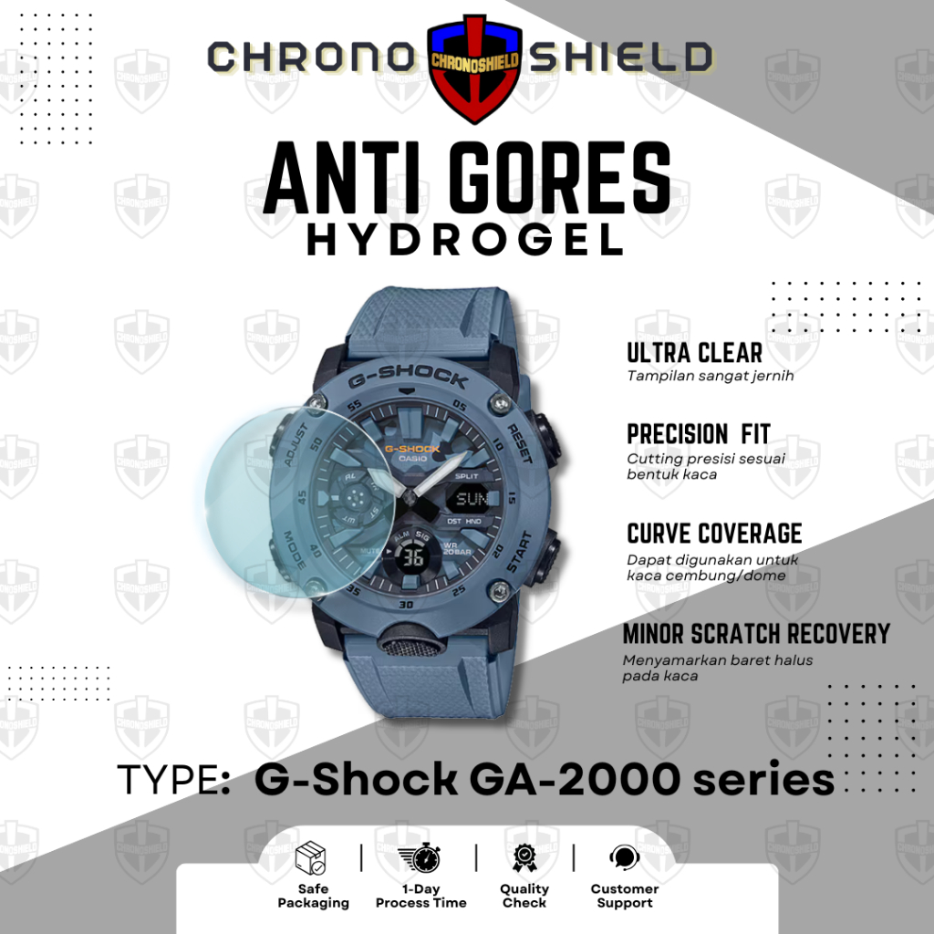 Anti Gores Hydrogel untuk Casio G-Shock GA2000 GA 2000