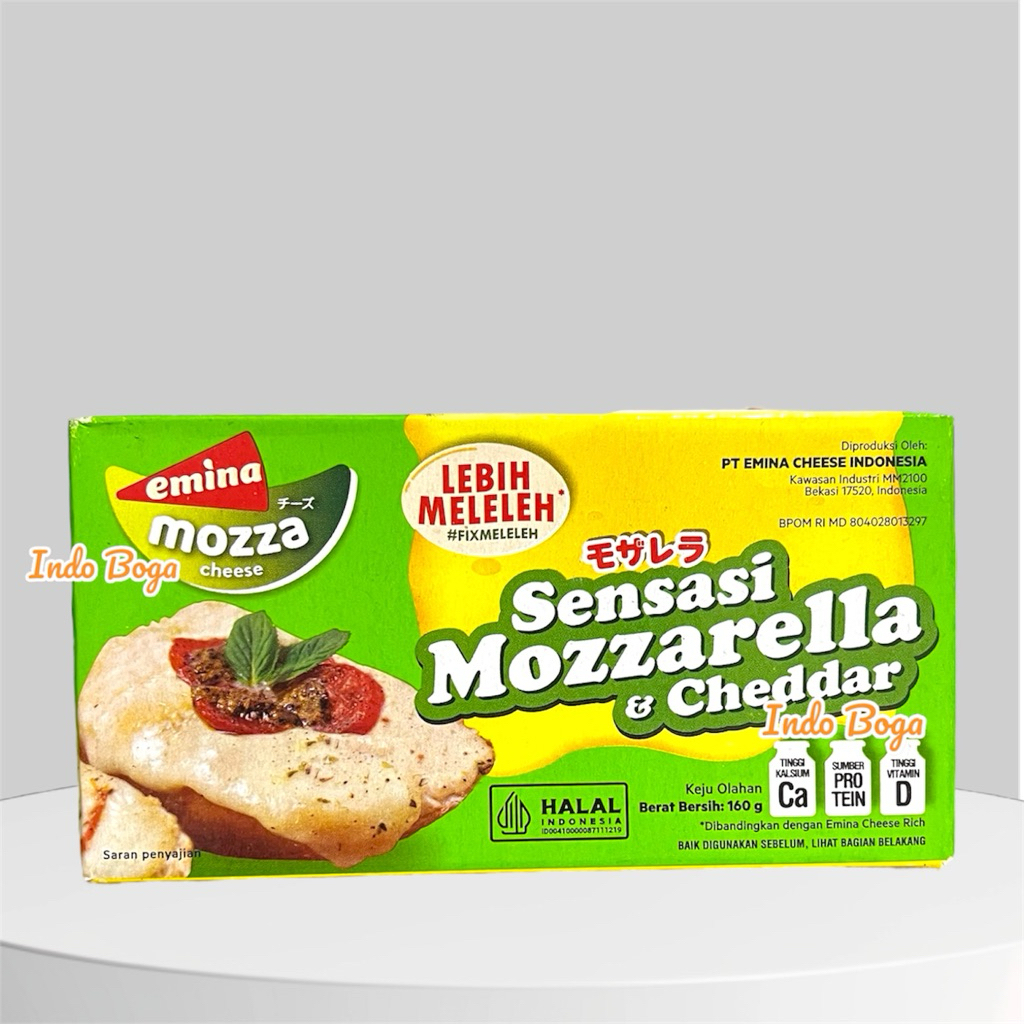 

Emina Mozza Cheese Sensasi Mozarella & Cheddar 160 gram