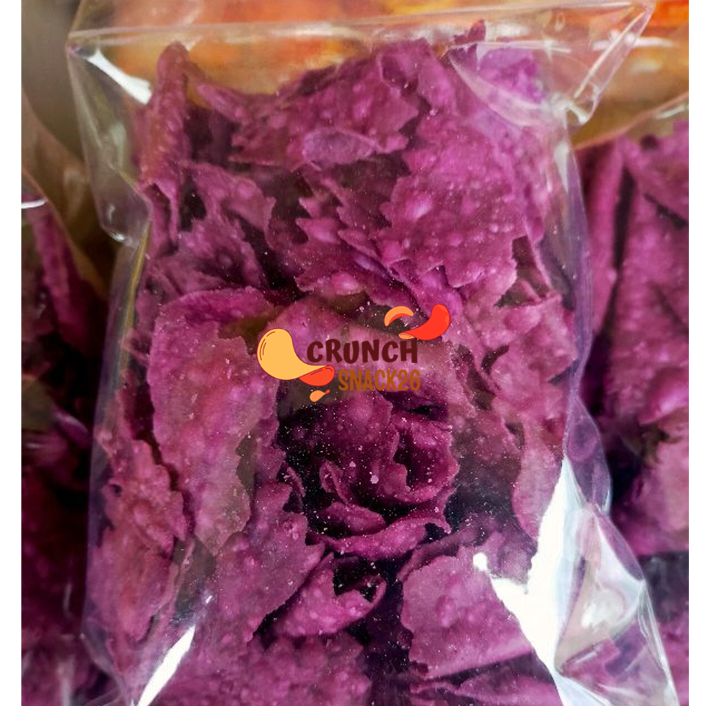 

Keripik Ubi Ungu Manis Snack Kiloan Cemilan Camilan Makanan Ringan Jajanan Jadul Murah