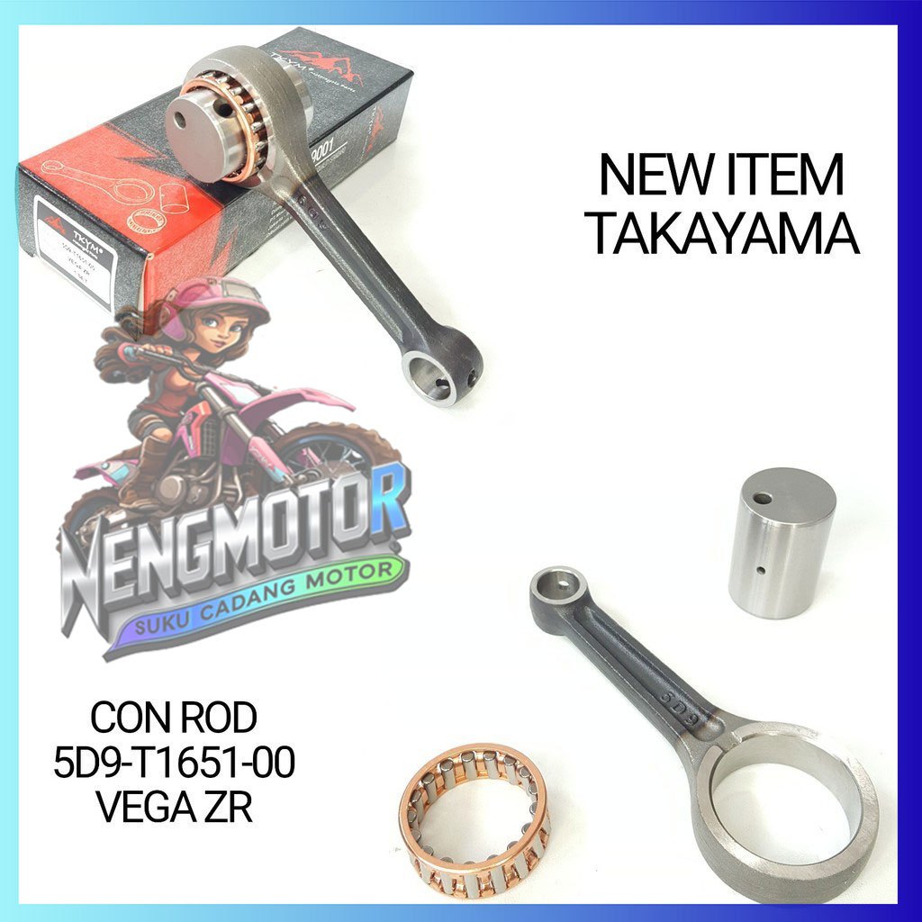 CONROD ASSY STANG SEHER TIANG SOKAR YAMAHA VEGA ZR 5D9-T1651 - TAKAYAMA HIGH QUALITY NENGMOTOR