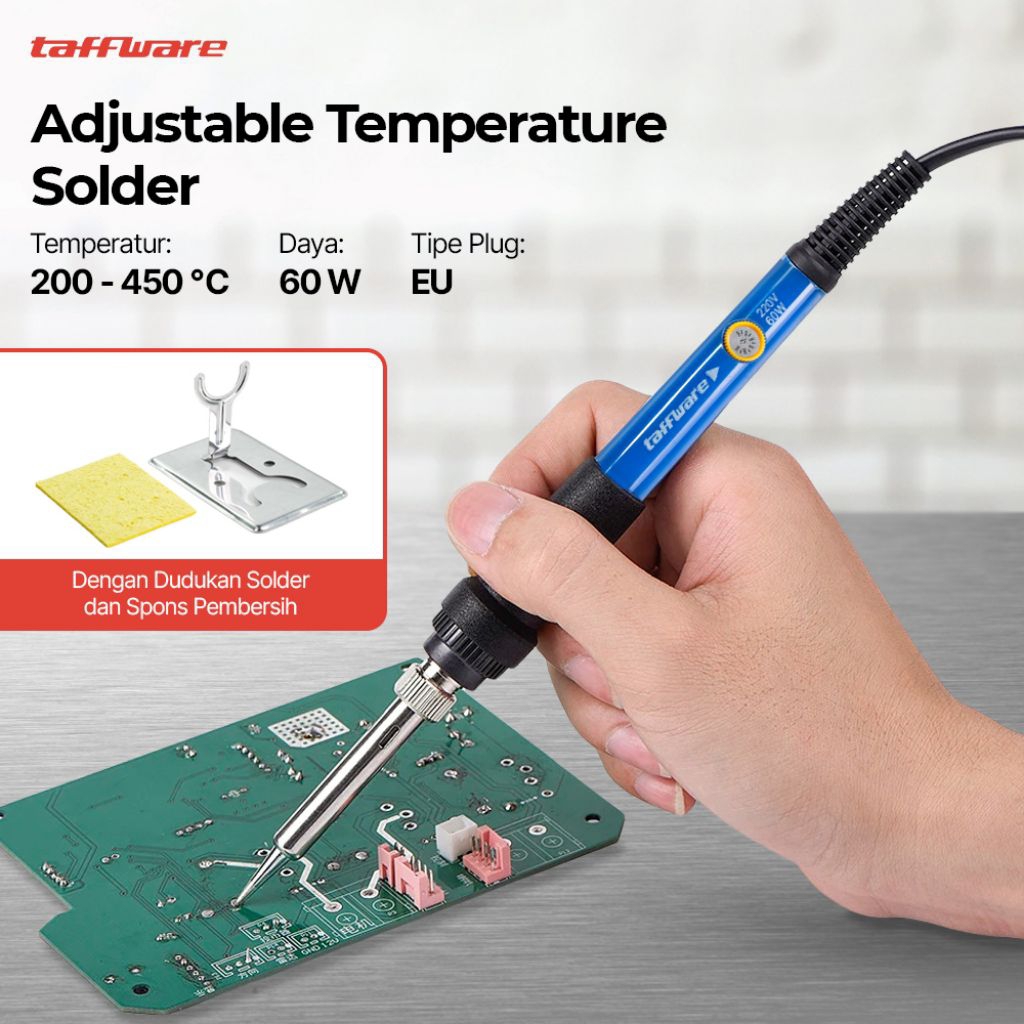 Taffware Solder Iron Adjustable Temperature 200-450° 220V 60W