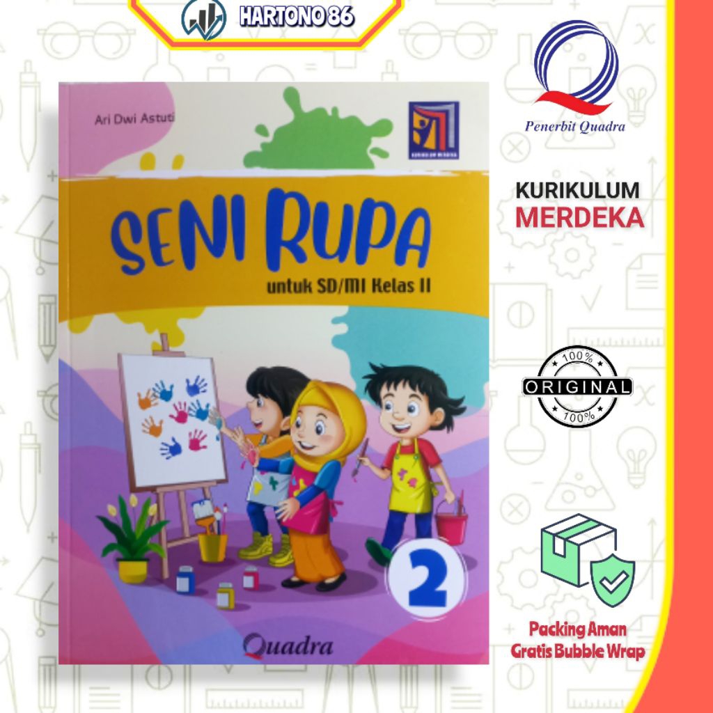 Buku Seni Rupa  Quadra kelas 2 SD/MI kurikulum merdeka