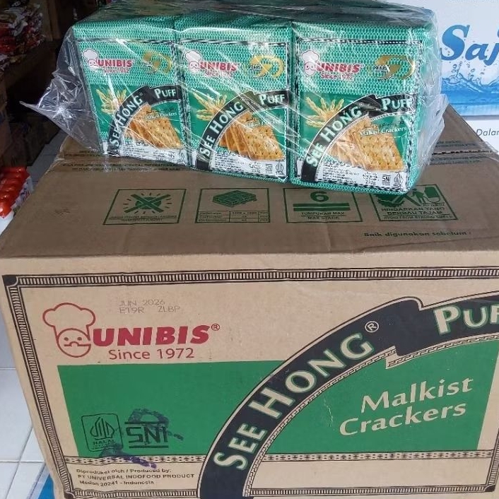 

Malkist crackers unibis See Hong Puff isi 6 psc