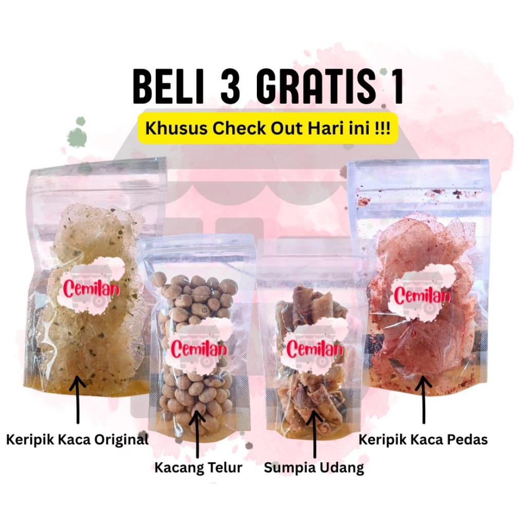 

[PROMO BUNDLING BELI 3 GRATIS 1] Aneka Cemilan Asin Gurih Pedas