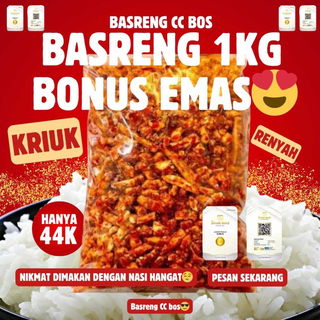 

Basreng CC Bos Basreng Pedas Daun Jeruk 1kg