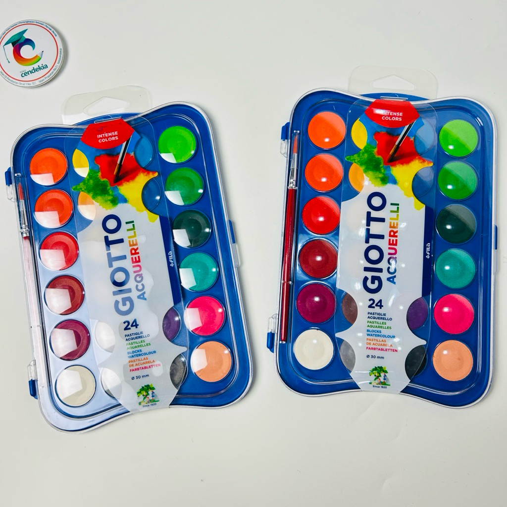 

Cat Air Watercolour GIOTTO ACQUERELLI 24 warna + Kuas