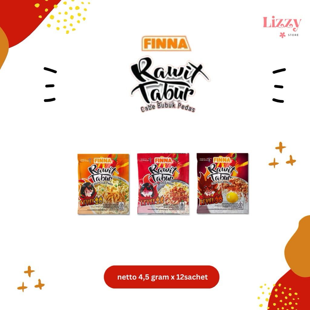 

Finna Rawit Tabur Cabe Bubuk Pedas [Level 10 15 30] 12sachet
