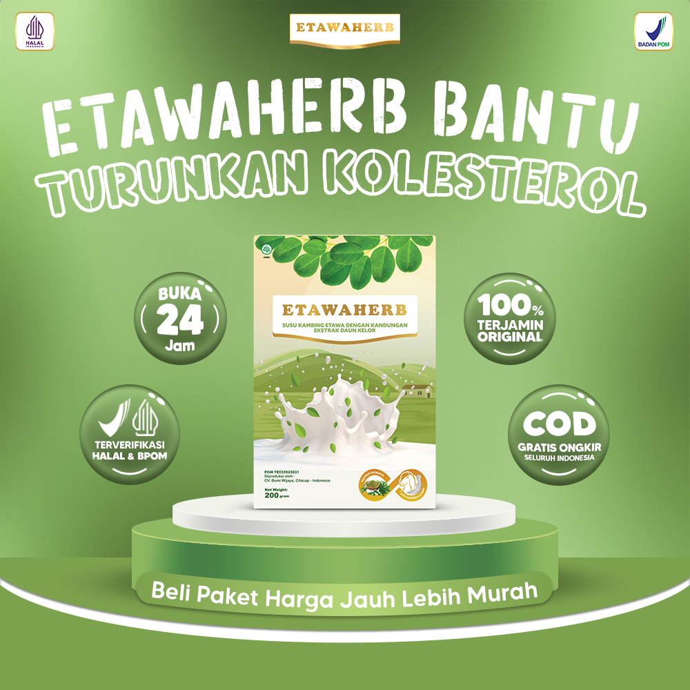 

Etawaherb Susu Kambing Etawa Premium dan Daun Kelor Bantu Turunkan Kolesterol 200gr