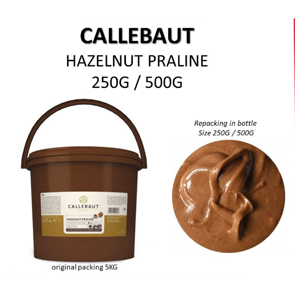 

Callebaut Hazelnut Praline Paste 1/4kg / Selai Kacang Hazel / Pasta Hazelnut PRA 663