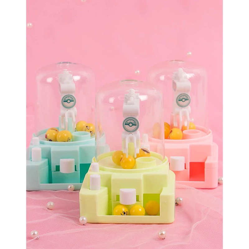 Mainan Mesin Capit Mini Mesin Capit Bola Emoticon Mini Doll Machine