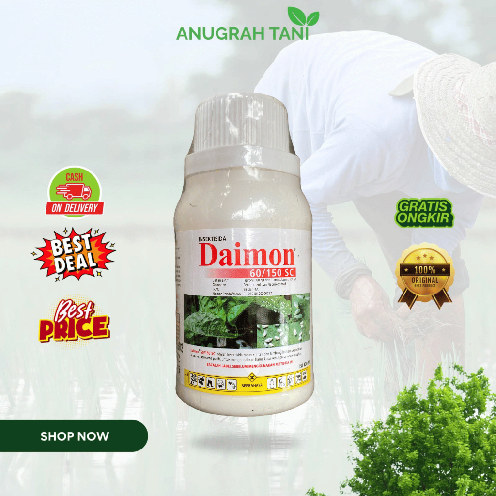 Daimon Mx Insektisida Pembasmi Hama Kutu Kebul 60/150SC 60 g/l Fipronil 150 g/l 100ML