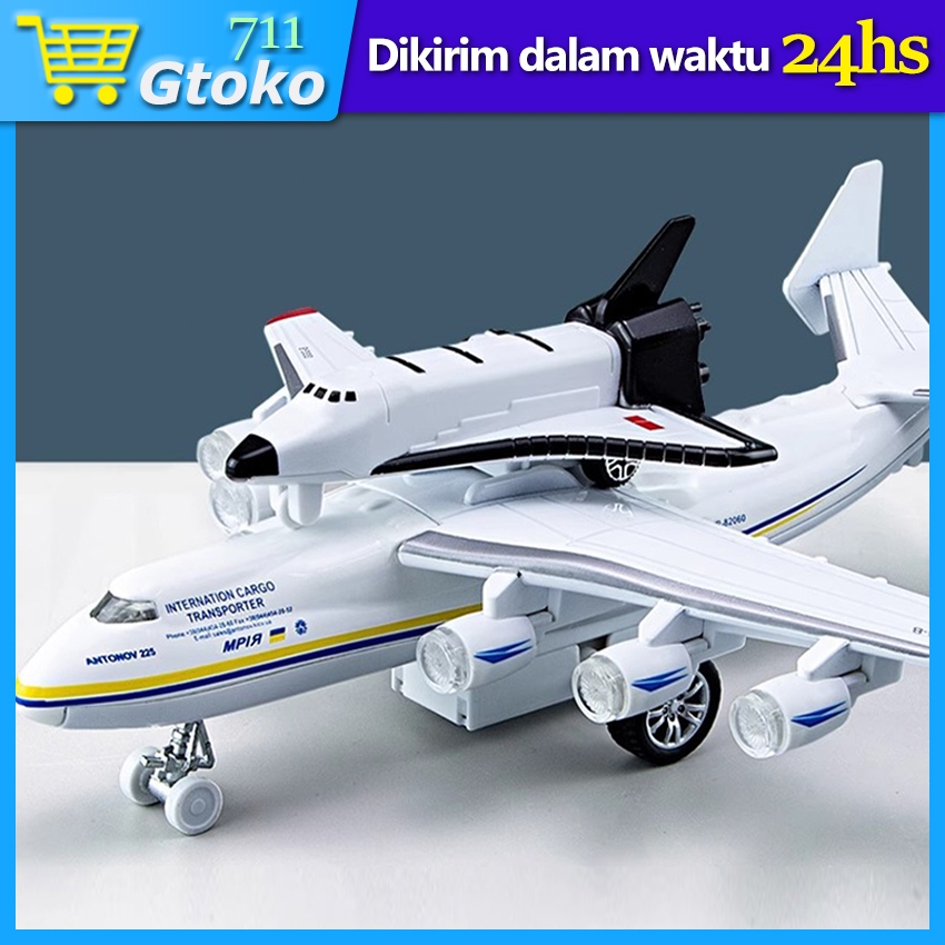 Miniatur Diecast Pesawat Antonov AN 225 Mriya NASA Model Airplane Airbus Mainan Anak Pajangan Meja R