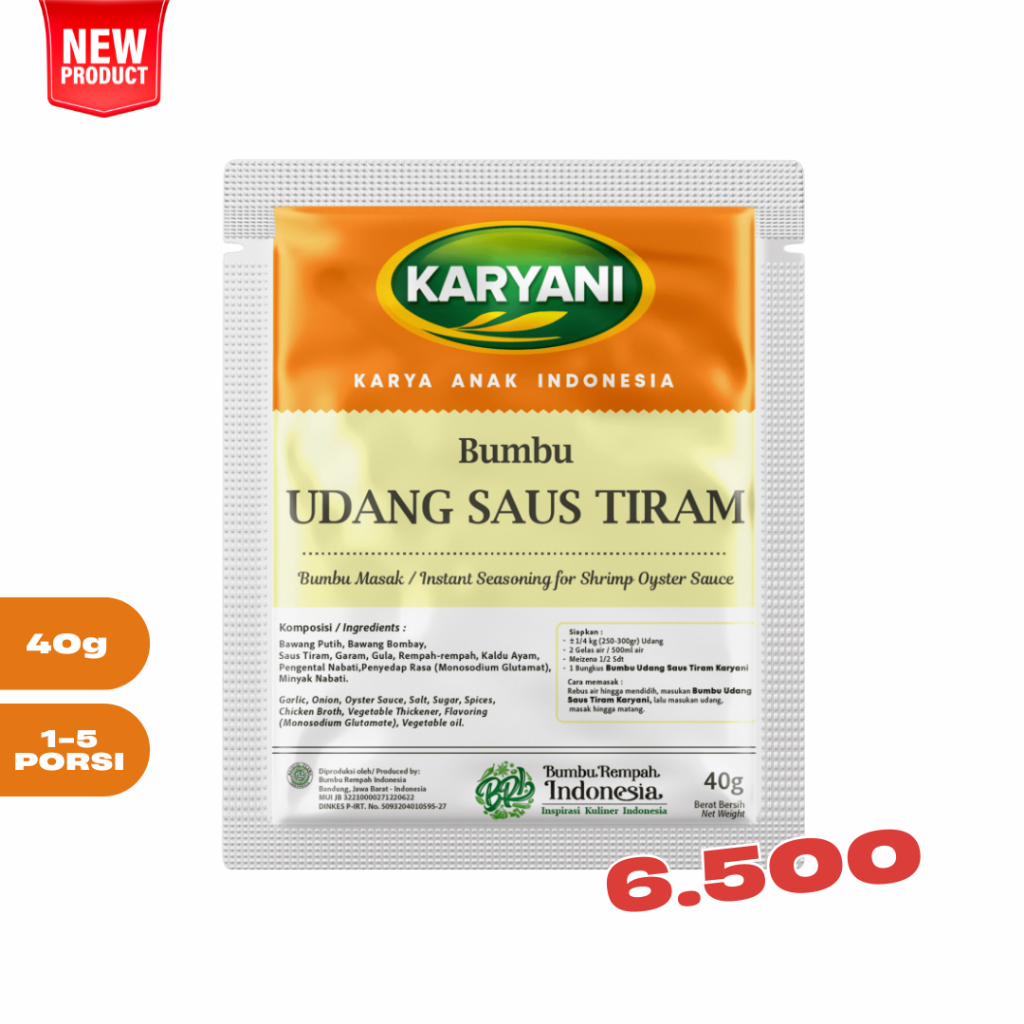 

BUMBU KARYANI INSTAN UDANG SAUS TIRAM 40g