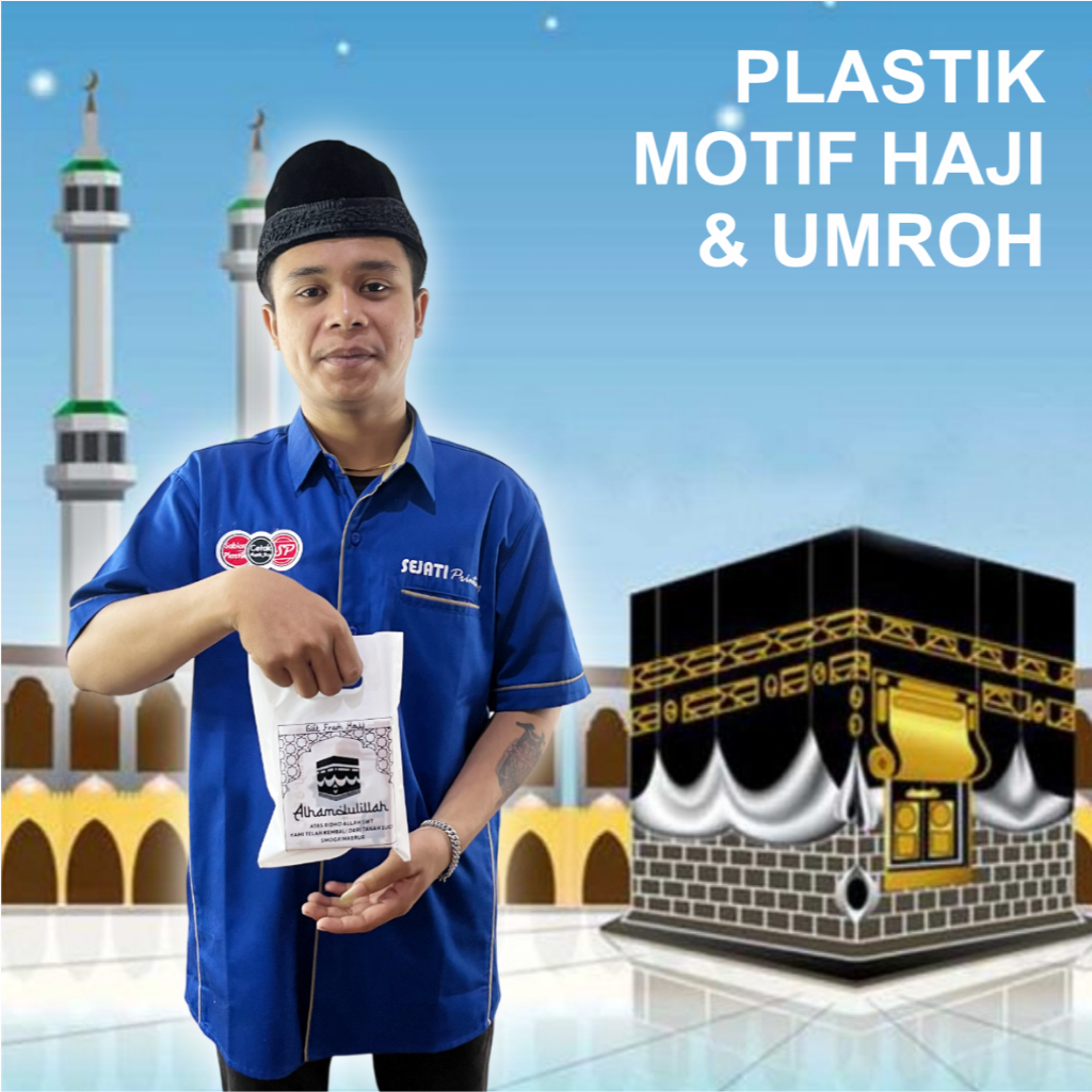 

(Isi 50 pcs) plastik plong 15 x 22 parsel haji dan umroh tas souvenir oleh oleh haji