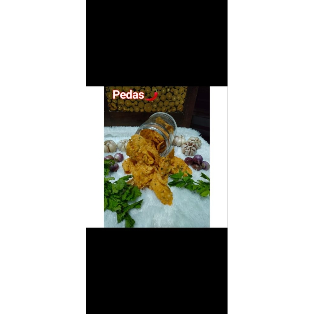 

keripik kue bawang pedas/original kemasan 500g-1kg