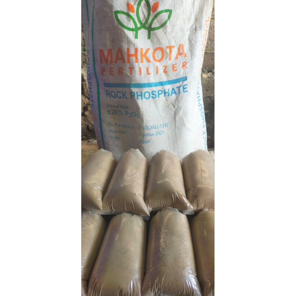 1 Kg Pupuk Rock Phospate | Mahkota Fertilizer Rock Phosphate| Pupuk fospate 1 Kg