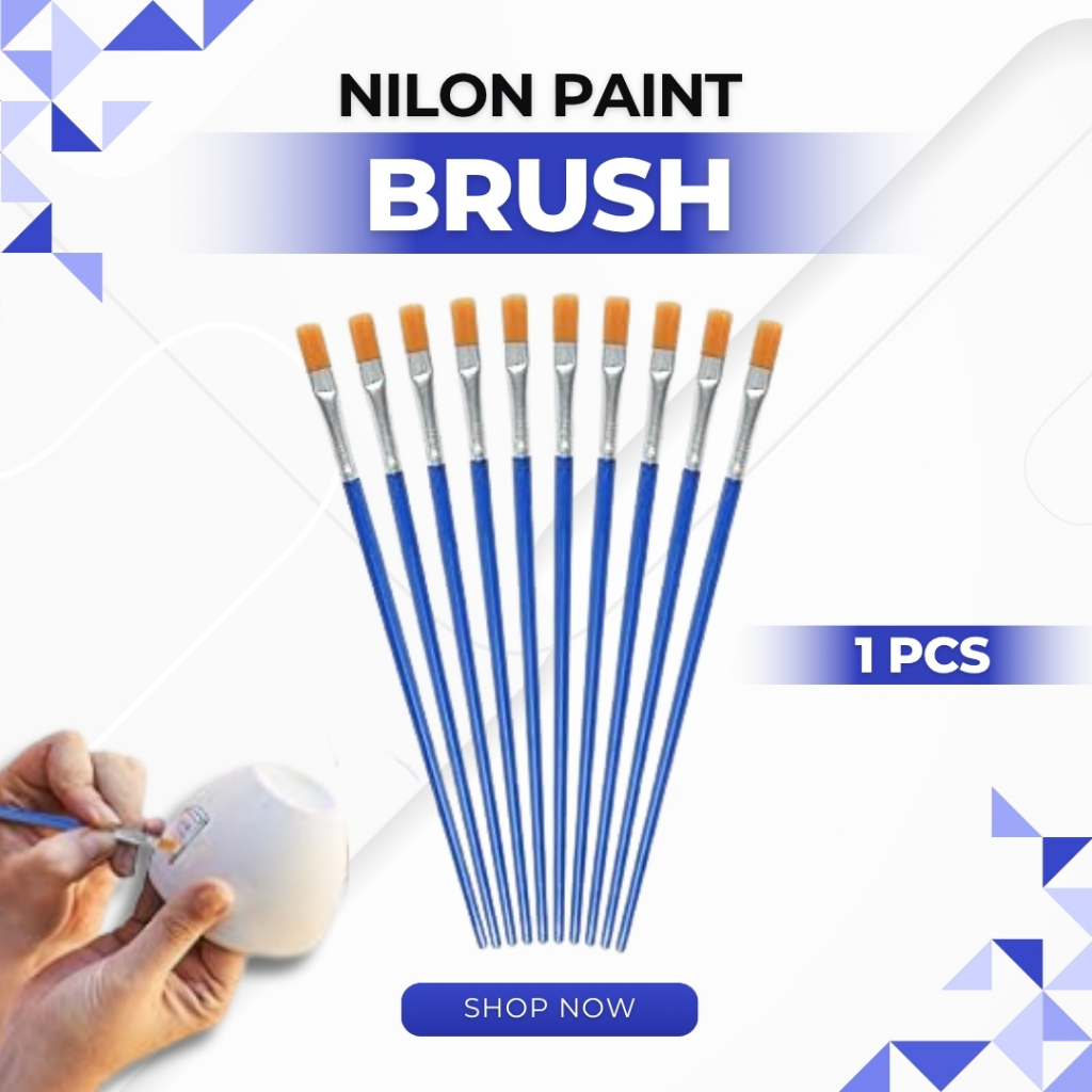 

Satuan Kuas Lukis Nylon Round / Flat Paint By Number Kuas Styrofoam Kuas Gypsum Kuas Import Grosir Termurah Koas Lukis