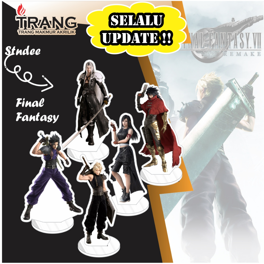 Standee Figure Akrilik Final Fantasy VII / Standing Action figure Acrylic FinalFantasyVII