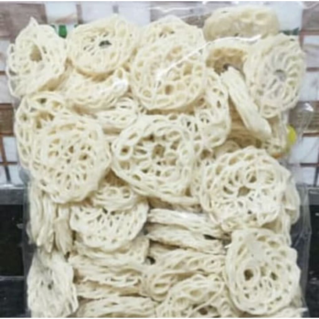 

1kg Kerupuk Mawar Besar Keriting, Export Quality! Enak,Gurih,Higienis! Sekali Goreng Mekar