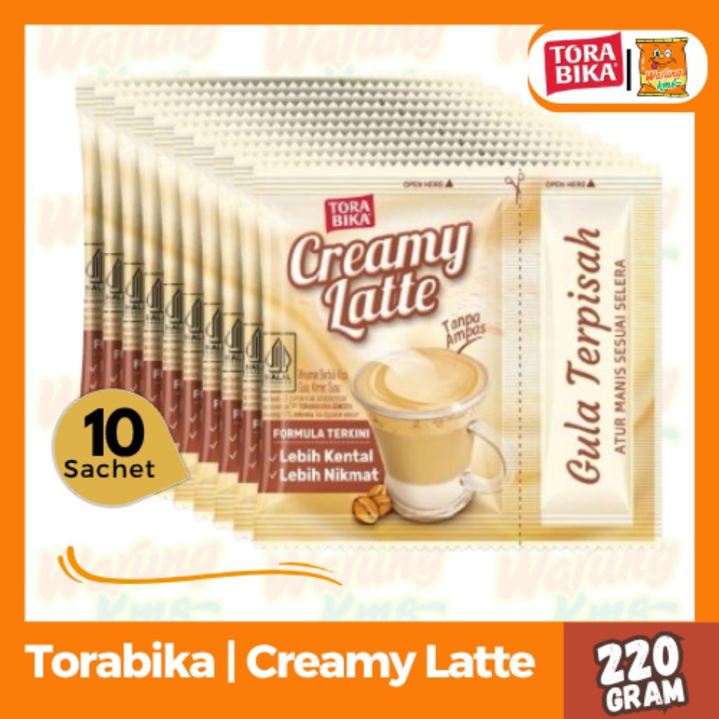 

Kopi Torabika Creamy Latte Renceng isi 10pcs @22g Enak