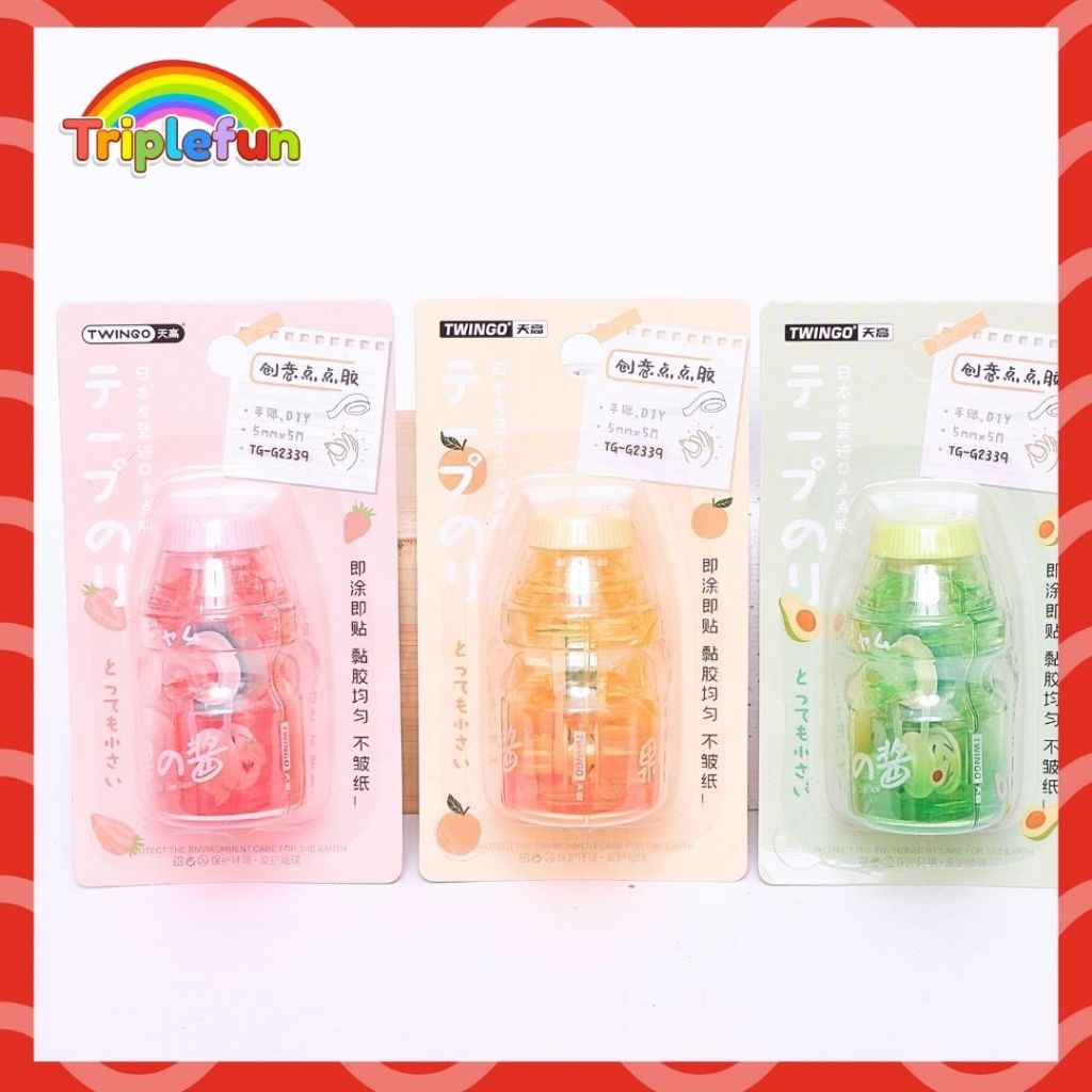 

Lem Tape Twingo Yoghurt TG-G2339 Glue Tape Lem Kertas Lucu Murah Alat Tulis Sekolah Kantor ATK Lucu Yakult Bisa COD