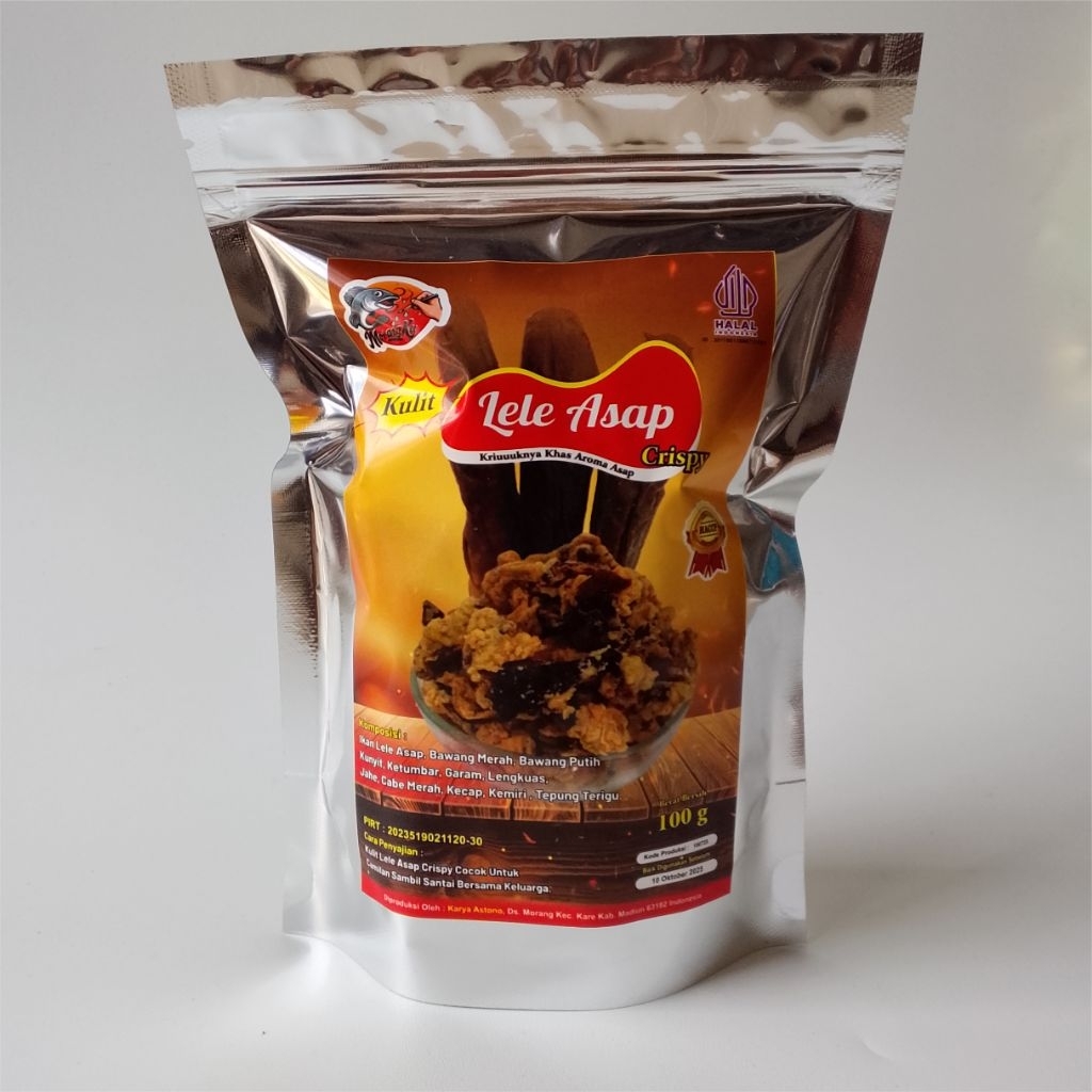 

Crispy kulit lele asap berat 100g