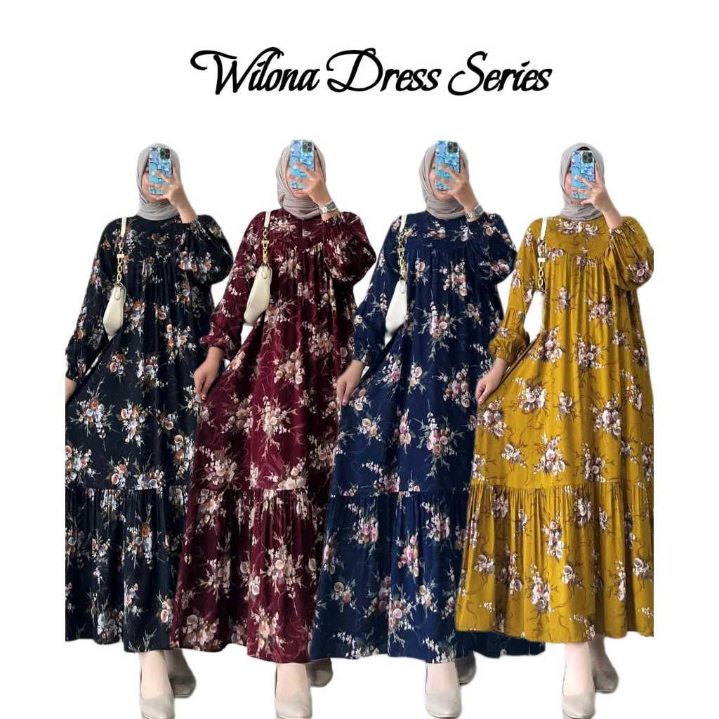 WILONA DRESS MOTIF // GAMIS RAYON // DRESS RAYON MOTIF // DRESS WILONA