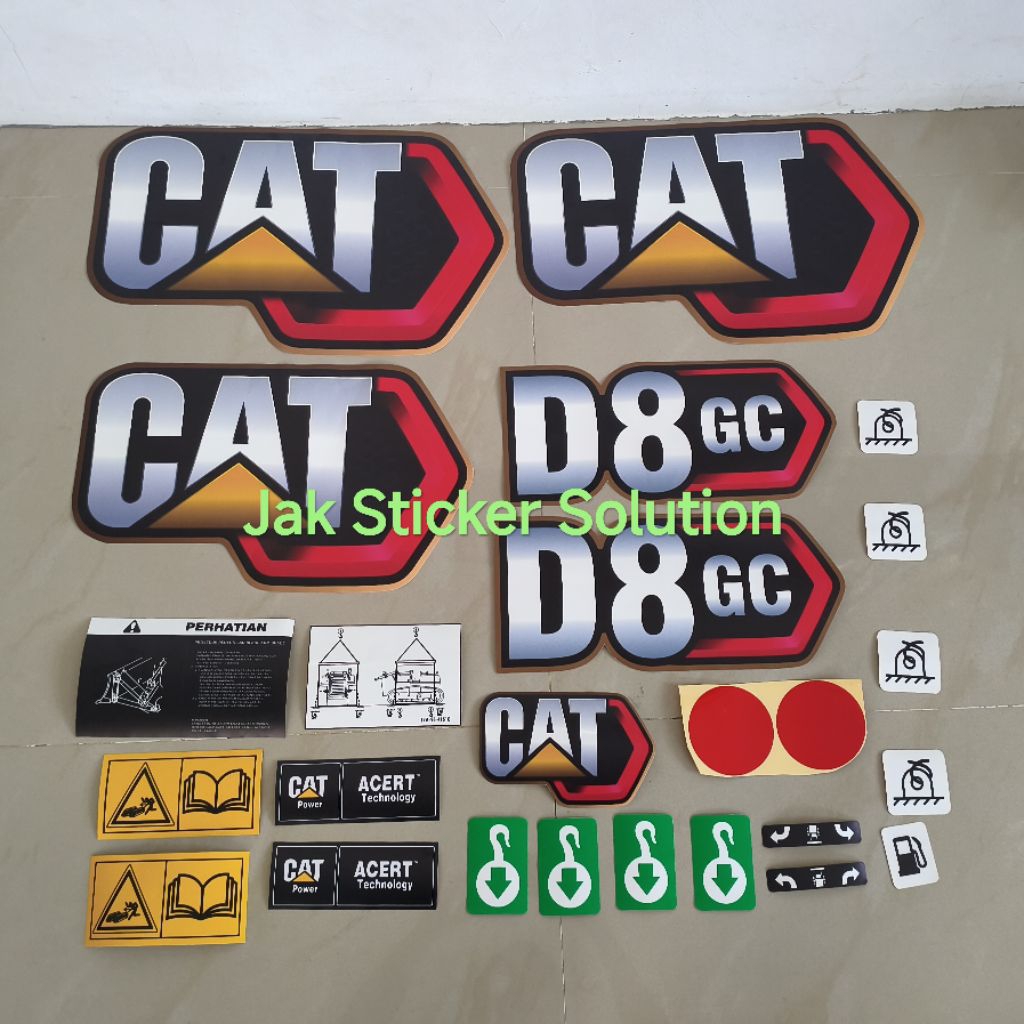 Stiker Dozer Cat D8GC Decal Sticker Caterpillar