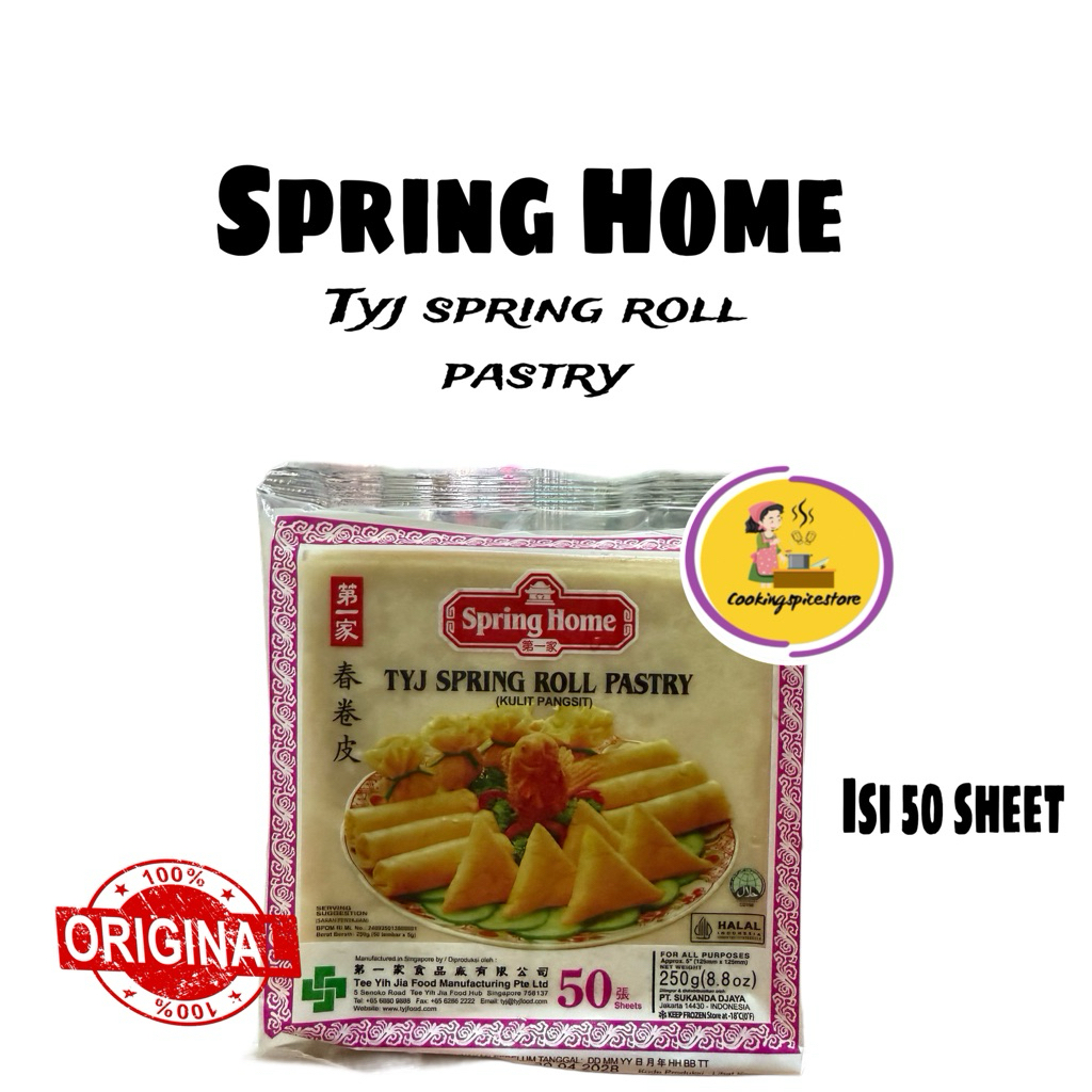 Spring Home TYJ Spring Roll Pastry 5 inch isi 50 sheet 250gr