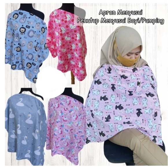Apron Menyusui / Nursing cover /celemek menyusui /kain penutup busui /kain penutup ibu pumping ASI /