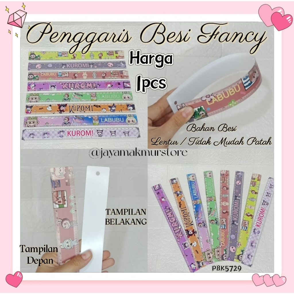 

PENGGARIS LENTUR 30CM / PENGGARIS FLEKSIBEL ANTI PATAH / PENGGARIS BESI FANCY/ PENGGARIS KARAKTER SANRIO / FLEXIBLE RULLER /PBK5729