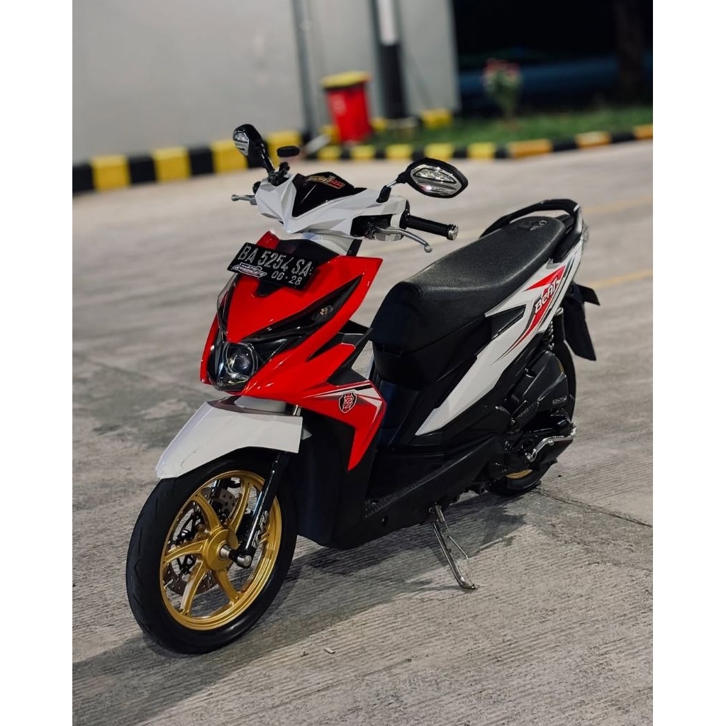 striping sticker lis decal standar ori beat 2019 merah putih