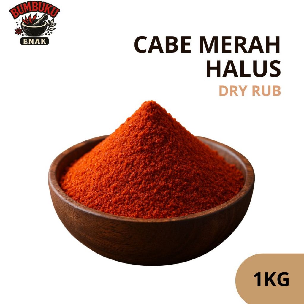 

Bumbu Tabur Cabe Merah Halus 1Kg Pedas Gurih Lezat | Dry Rub Siap Pakai untuk Aneka Masakan